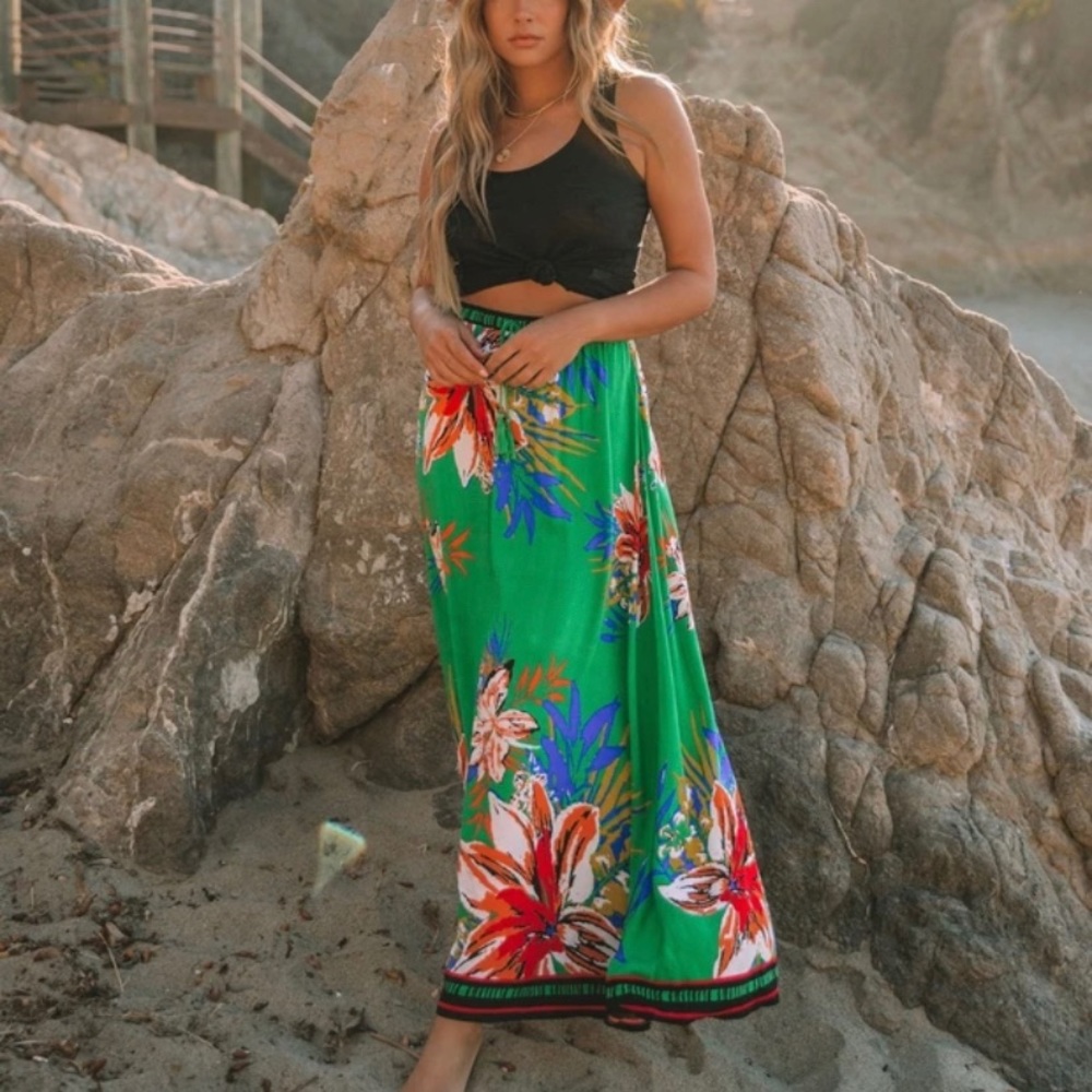Velazquez floral maxi skirt